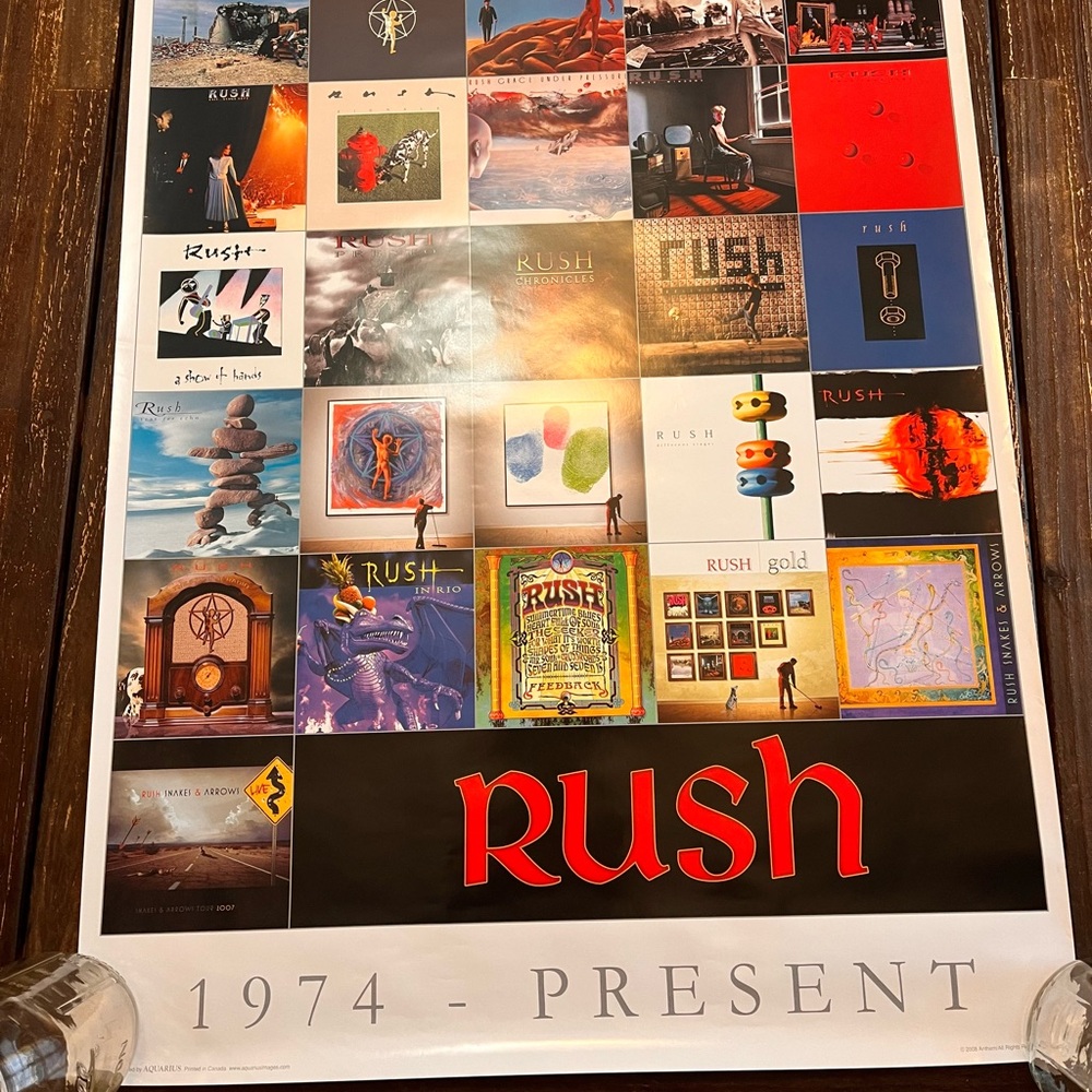 Rush Poster Album Cover Montage 1974-Present 2008 Original No Reprint